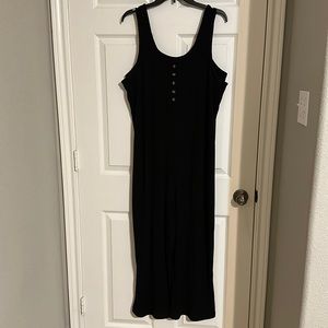 Black romper with built in bra